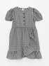 LC Waikiki Crew Neck Plaid Short Sleeve Girl Dress